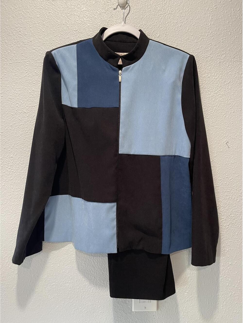 JM Collection Jennifer Moore Colorblock Zip Jacket Set